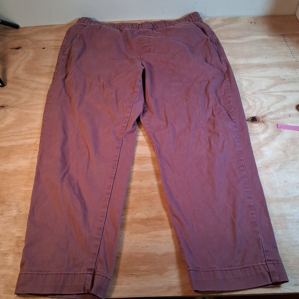 Levi Strauss Signature Womens Capri Pants Sz XL Purple Mauve Cotton Pants
